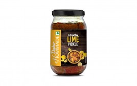 Dabur Khatta Lime Pickle   Glass Jar  400 grams